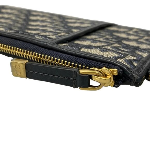 DIOR/ChristianDior 30 Montaigne Long Wallet/Dior Oblique S2090UTZQ Cream Navy - - Picture 5 of 12